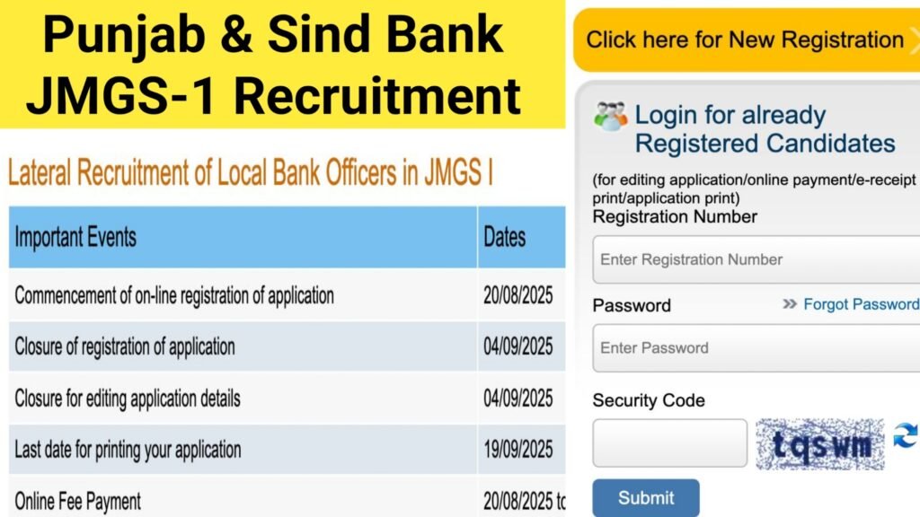 Punjab & Sind Bank Recruitment 2025