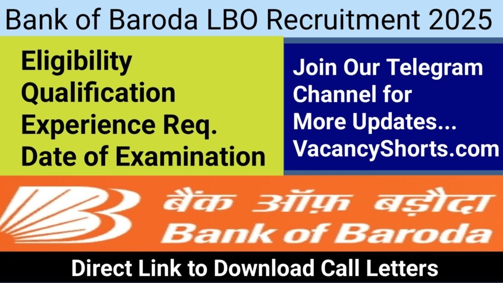 Bank of Baroda LBO Recruitment 2025